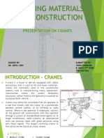 Building Materials and Construction: Presentation On Cranes