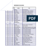 Reference Books: Catalogue Number Accession Number Author Title