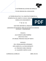 La Teoría Educativa y El Constructivismo en La Perpectiva de Joseph D. Novak. Análisis Mediante Modelo de Conocimiento PDF