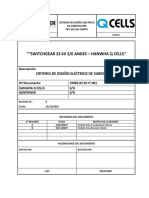 ""Switchgear 23 KV S/E Andes - Hanwha Q Cells": Criterio de Diseño Eléctrico de Subestación