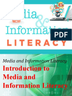 LESSON 1 Introduction To Media and Informartion Literacy