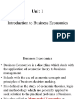 Unit 1: Introduction To Business Economics