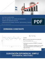 Suavización Exponencial Simple - Análisis de Regresión Lineal Simple PDF