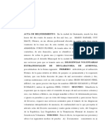 B. Acta de Requerimiento de Diligencias Extrajudiciales de