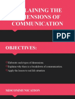 Day 4. Explaining The Dimensions of Communication