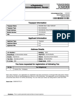 E-Registration Acknowledgement Receipt