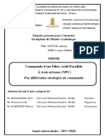 Commande D'un Filtre Actif Parallèle À Trois Niveaux (NPC) Par Différentes Stratégies de Commande