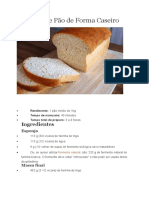 Receita de Pão de Forma Caseiro