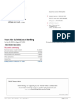 Your Adv Safebalance Banking: Account Summary