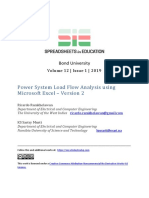 Power System Load Flow Analysis Using Microsoft Excel Version 2 PDF