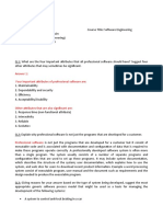 Answer 1: Four Important Attributes of Professional Software Are