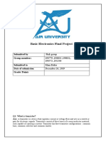 Basic Electronics Final Project: Submitted by Group Members Submitted To Date of Submission Grade/ Points