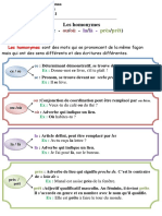 Orthographe - Les Homonymes N°2 (Rappel N°7 + Exercice) PDF