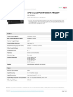 APC Smart-UPS SRT 5000VA RM 230V: Technical Specifications