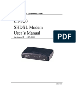 CT-320 SHDSL Modem User's Manual: Version A5.2 5-15-2002