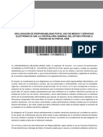 Declaración de Responsabilidad Por El Uso de Medios y Servicios