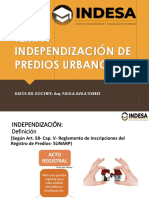 Independizacion de Predios Urbanos