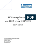 E3/T3 Interface Plug-In Card For Loop-O9400R or Loop-O9400R-XCU16