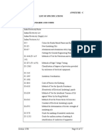 Annexure - C List of Specifications