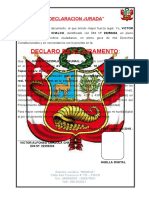 Declaracion Jurada de Domicilio - Arraigo Domiciliario.