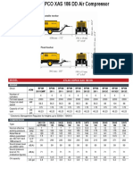 ATLAS COPCO XAS 186 DD Air Compressor: Specifications