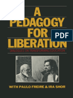 Paulo Freire, Ira Shor (Auth.) - A Pedagogy For Liberation - Dialogues On Transforming Education-Macmillan Education UK (1987)