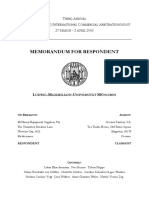 Memo For RESPONDENT Univ of Munich III EastMoot PDF