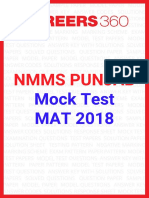 NMMS Punjab Mock Test MAT 2018 PDF