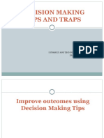 Report in Dynamics and Techniques in Decision Making 090217