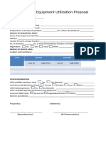 Machinery Utilization Proposal