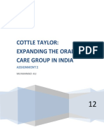 Cottle Taylor: Expanding The Oral Care Group in India: Assignment 2