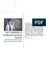 Sap C - Hanaimp - 16 Certification Questions Answers