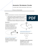 Informe de Laboratorio, Movimiento Circular PDF