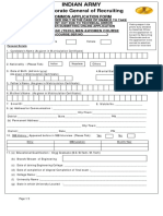 Indian Army Form PDF