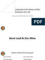 Mock Drill Conducted in The Mines of M/s Hindustan Zinc LTD