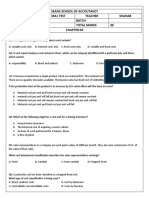 Skans School of Accoutancy Subject Ma1 Test Teacher Shahab Name Batch Obtained Marks Total Marks 30