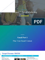 Project 7: Email Marketing: Joel Hovell