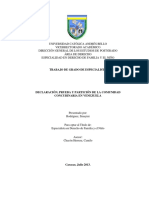 Trabajo Especial de Grado Sobre La Declaración, Prueba y Partición de La Comunidad Concubinaria en Venezuela