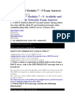 CCNA 2 v7 Modules 7 - 9: Available and Reliable Networks Exam Answers