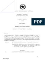 Government Regulation No. 86 - 2019 On Food Safety PDF