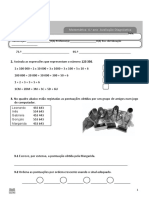 Ficha de Avaliação Diagnóstica - Matemática (Word)