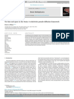 On Time and Space in The Brain - A Relativistic Pseudo-Diffusion Framework