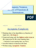 Asymptotic Notation, Review of Functions & Summations