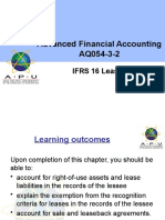 Advanced Financial Accounting AQ054-3-2: IFRS 16 Leases