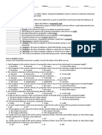 Part I: Modified True or False