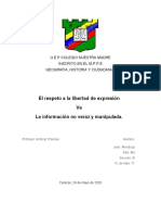 El Respeto A La Libertad de Expresión Vs La Información No Veraz y Manipulada