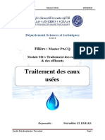 Traitement Des Eaux Usées: Département Sciences Et Techniques