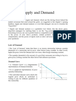 NOTES - Supply and Demand