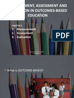 Measurement, Assessment and Evaluation in Outcomes-Based Education