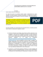 Aclaración de Precios Ofrecidos en La Propuesta